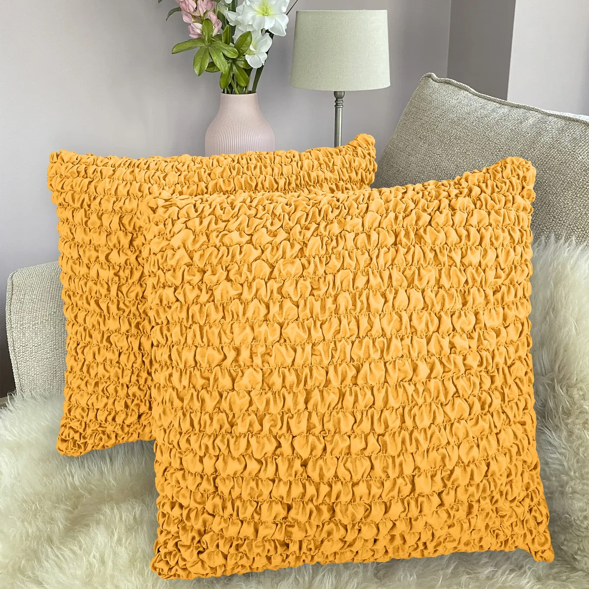 Pillow Slipcovers - 1-Piece Furniture Protector - Form Fit, Machine Washable -MicrofibraCollection — image 6