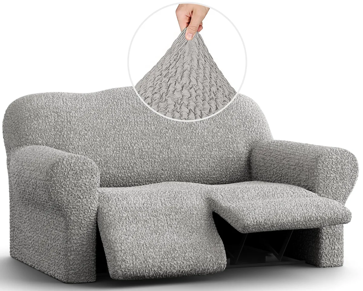 Recliner Loveseat Slipcover - 1-Piece Furniture Protector - Form Fit, Machine Washable - CottonRich Collection — image 7