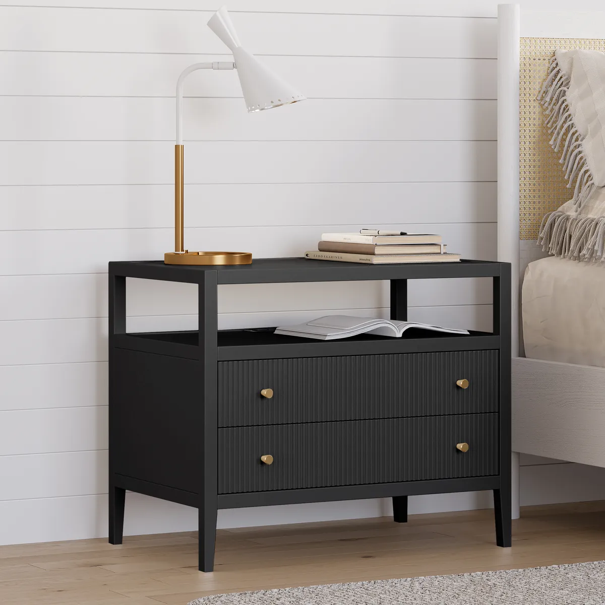 30" Wide Long Modern Smart Nightstand — image 11