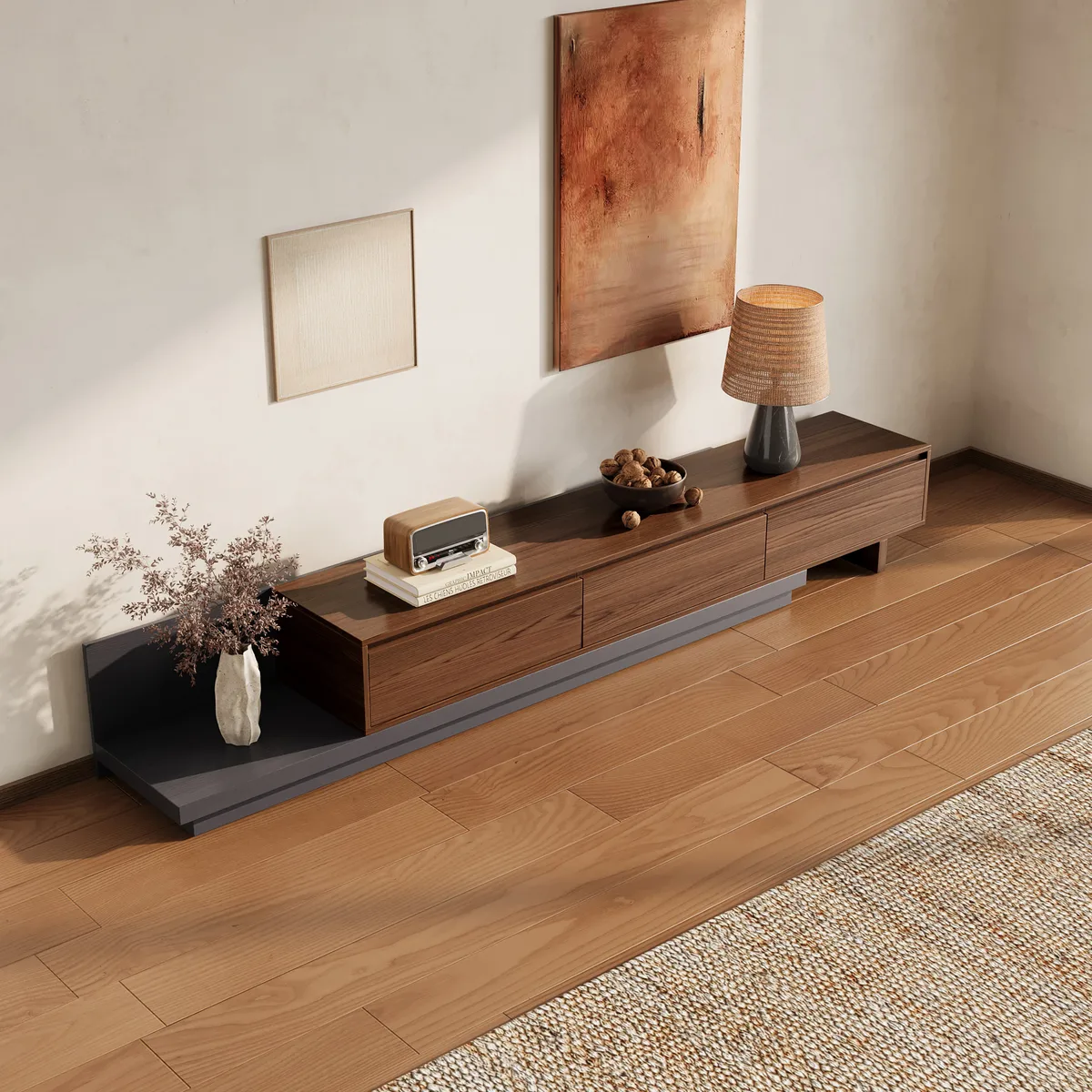 Fero Minimalist Retracted & Extendable TV Stand — image 14