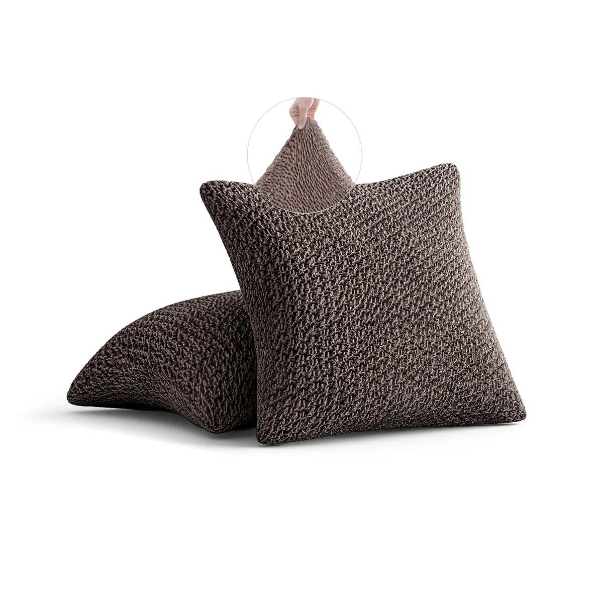 Pillow Slipcovers - 1-Piece Furniture Protector - Form Fit, Machine Washable -VelvetCollection — image 3