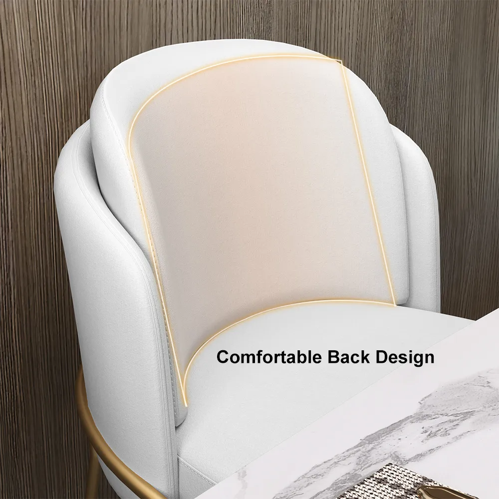 Modern Dining Chair Cotton & Linen with Upholstered Side Kitchen Chairs — image 4