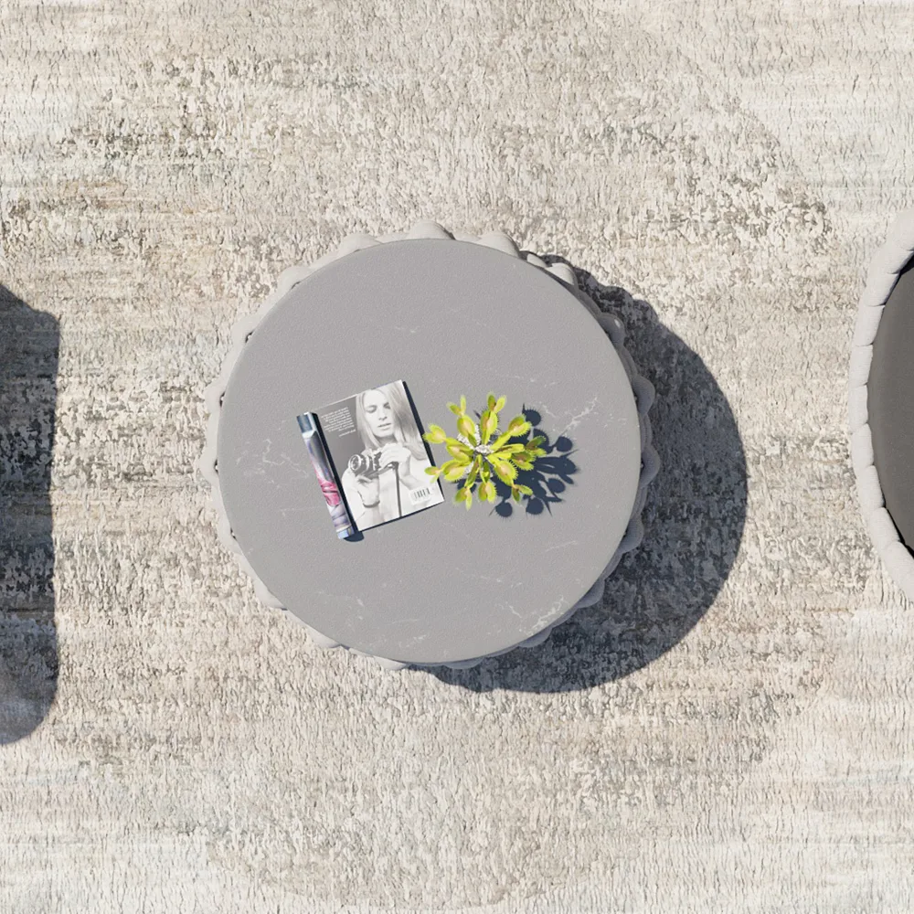 Tatta Modern Top Round Outdoor Coffee Table with Woven Rope Base & Storage — image 10