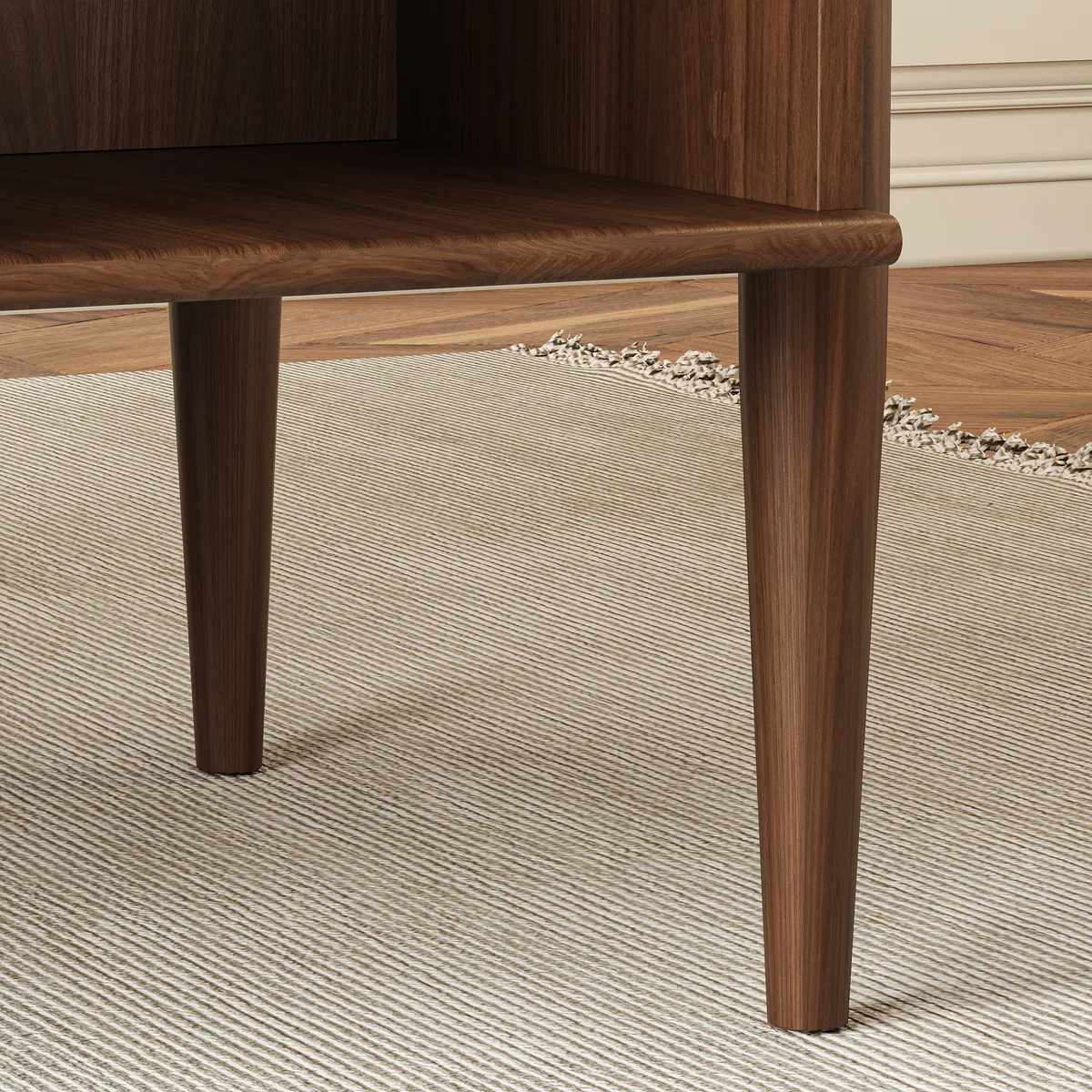 Mid-Century Solid Wood Home Office Desk with 6 Drawers — image 28