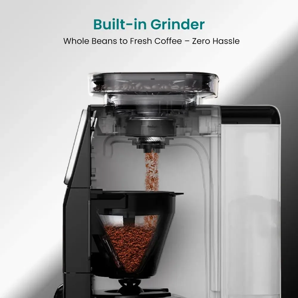GEVI 10-Cup Drip Coffee Maker Machine with Grinder and LED Touchscreen DCMF0 — image 4
