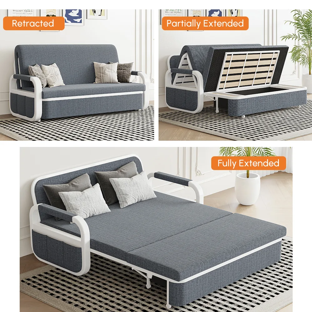 Deep Gray Queen Size Daybed with Storage & Trundle — image 6