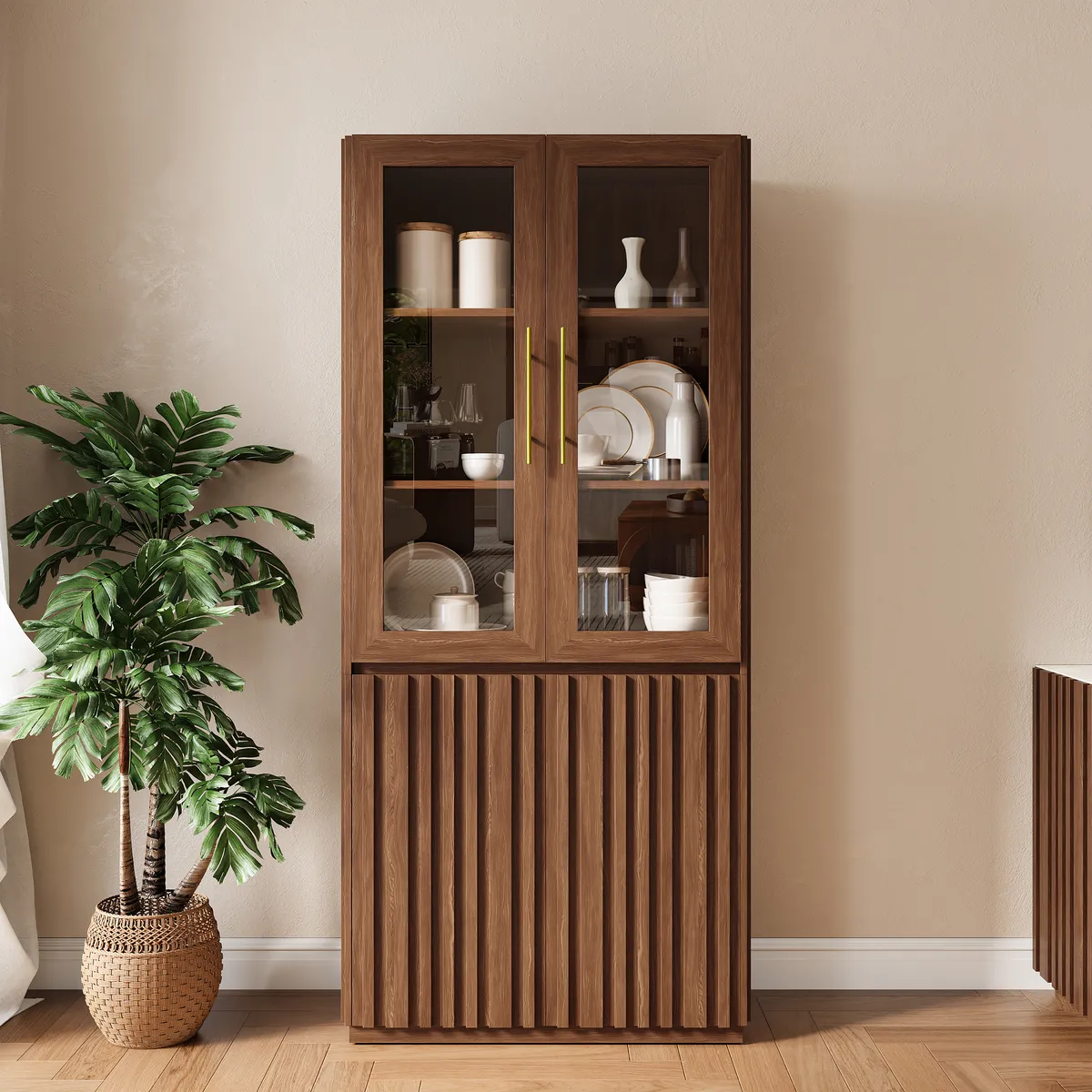 Aura Glass Tall Display Cabinet with LED Light — image 2