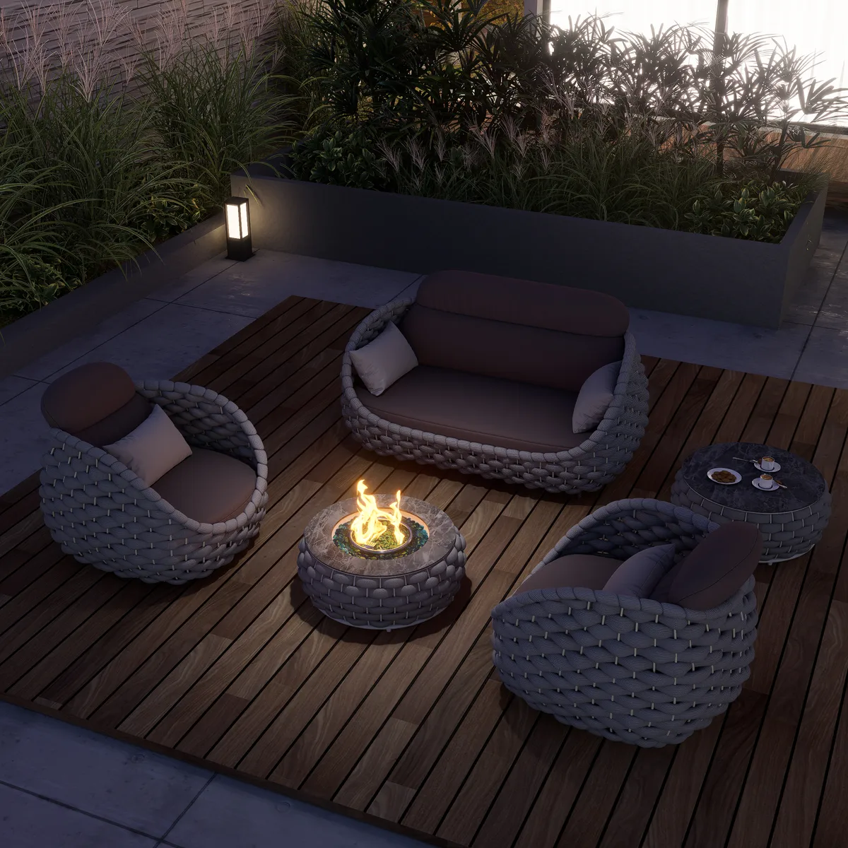 Cocaro Outdoor 27" Propane Smokeless Round Fire Pit Table — image 4