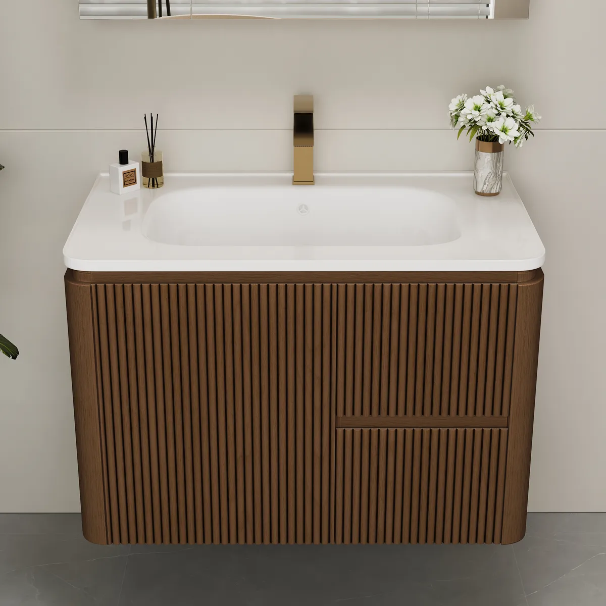Modern 31.5" Floating Bathroom Vanity with Sink, Soft LED, Ample Storage — image 13