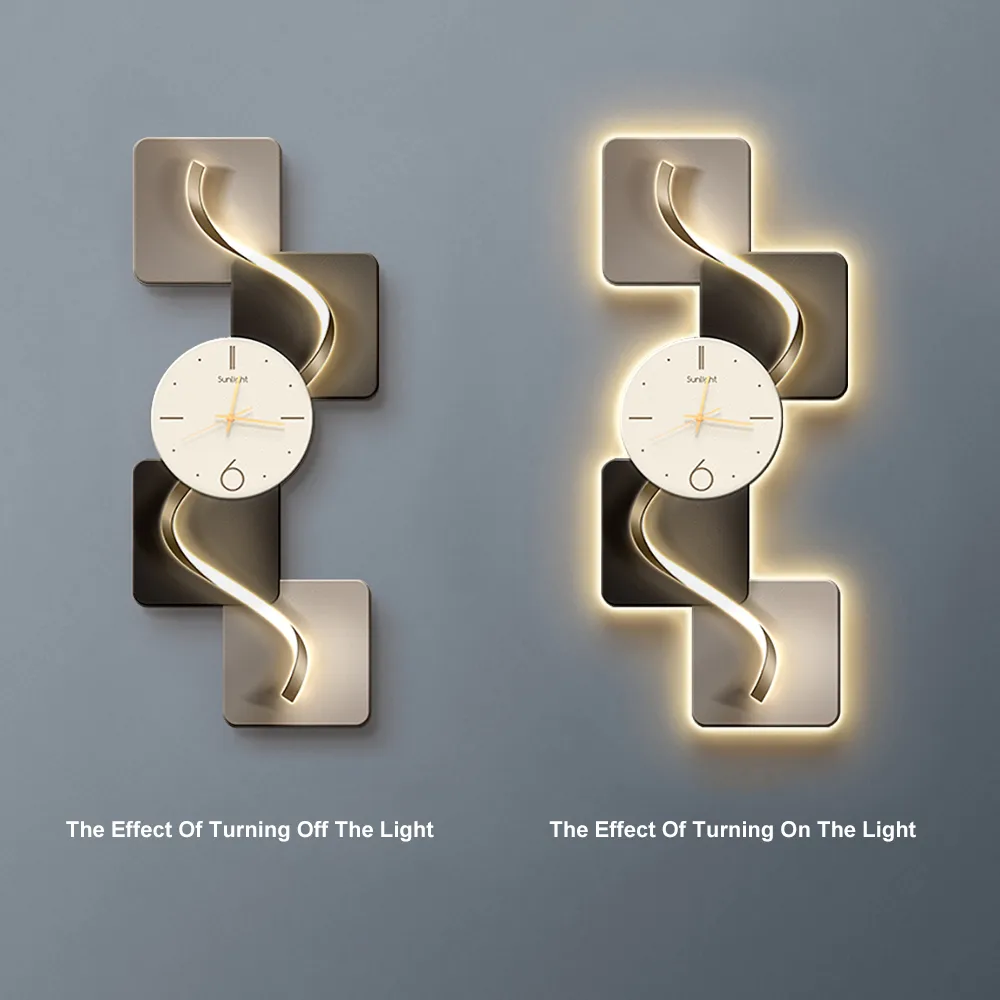 39.4" Large Silent Wall Clock Light Modern Abstract Geometric Decor Art Living Room — image 16