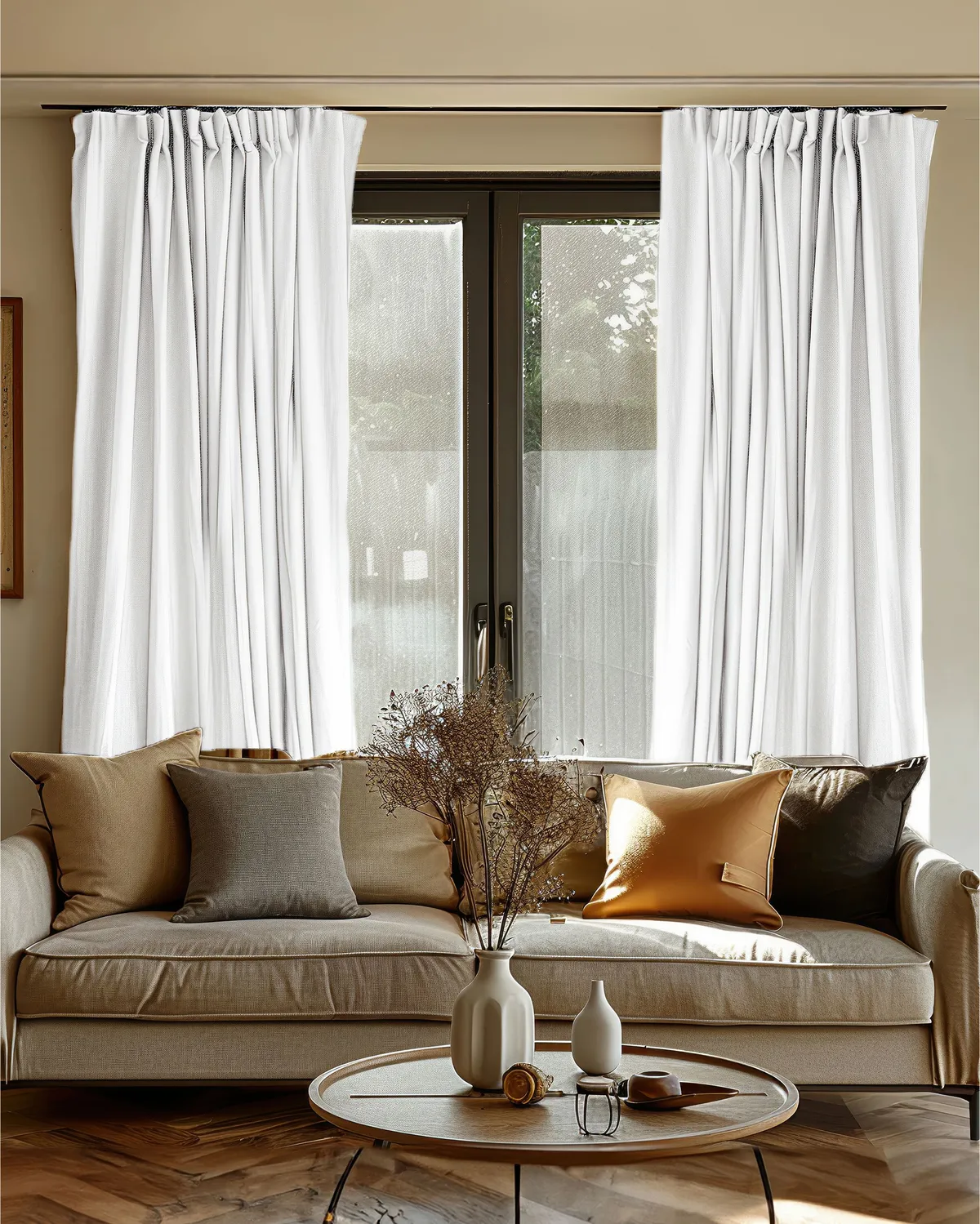 Laborien 4 Layers Linen Look Heavyweight Soundproof Thermal 100% Blackout Anti-Dust Custom Curtain — image 3