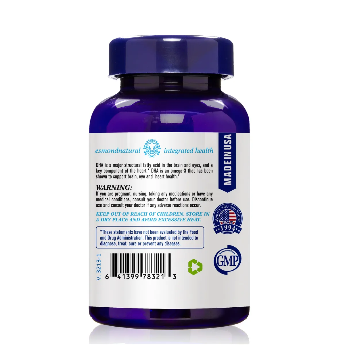 DHA Algal Oil (Made with Onavita Oil. 40% Docosahexaenoic Acid. Supports brain, eye and nervous system), USA, FDA, GMP, NPAC-500mg, 60 Softgels — image 2