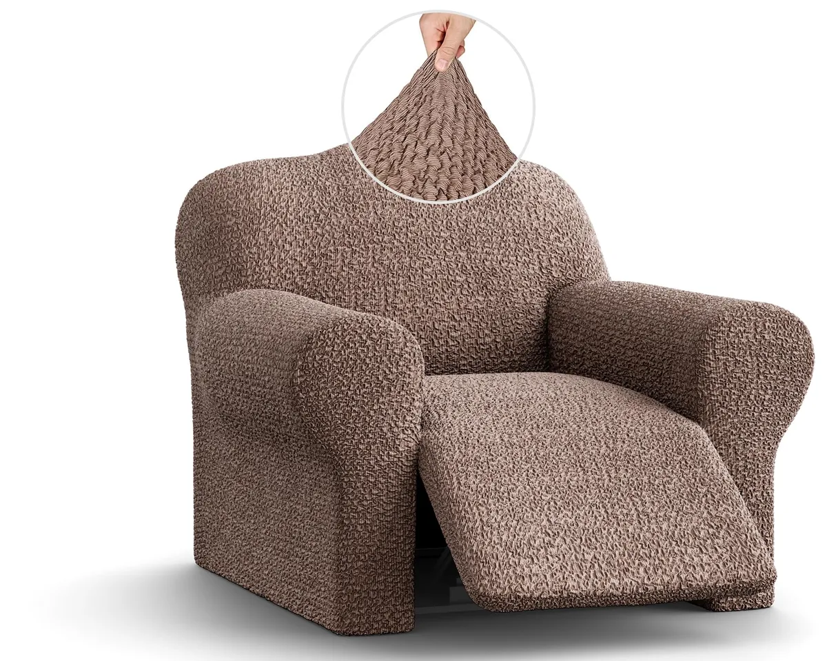 Recliner Chair Slipcover - 1-Piece Furniture Protector - Form Fit, Machine Washable - CottonRich Collection — image 3