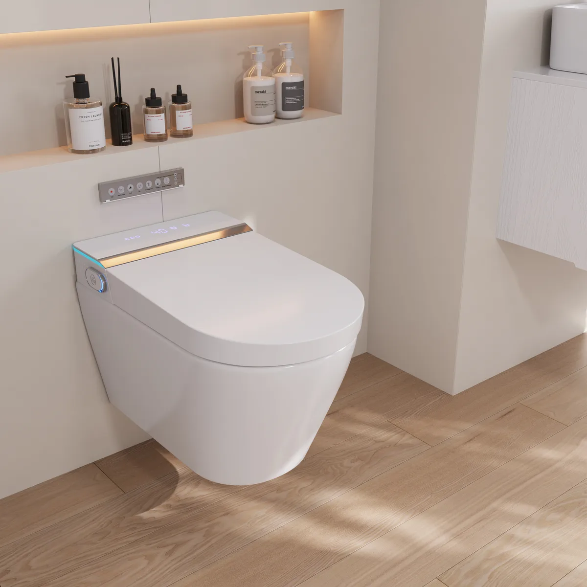 Automatic Wall-Mounted Smart Bidet Toilet with Built-in Tank 1.28 GPF — image 11