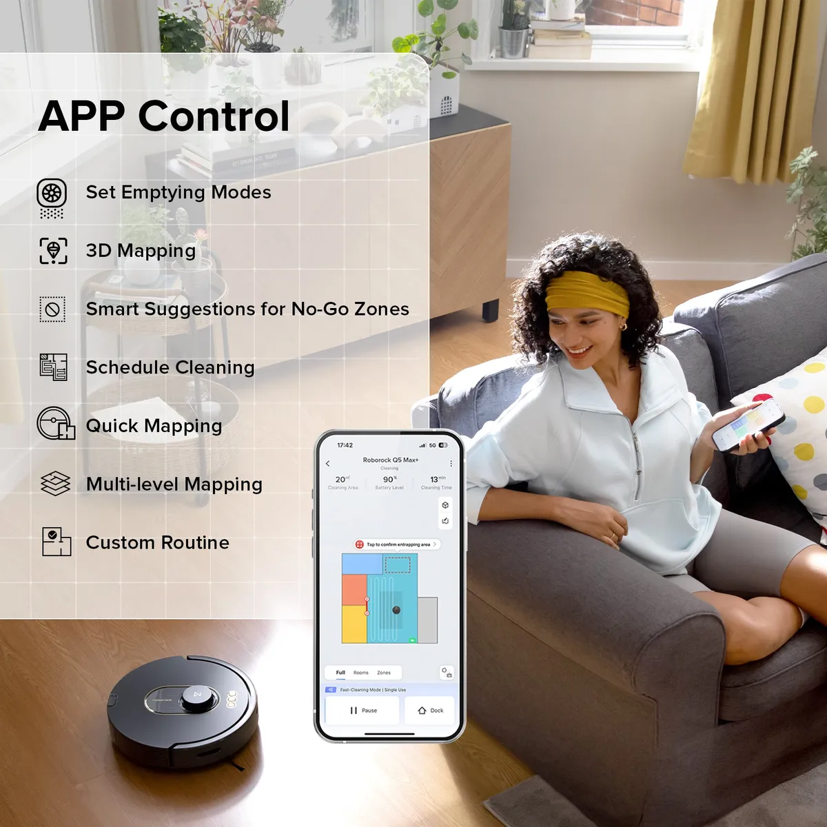 Roborock Q5 DuoRoller+ Robot Vacuum Cleaner with Auto-Empty Dock — image 5