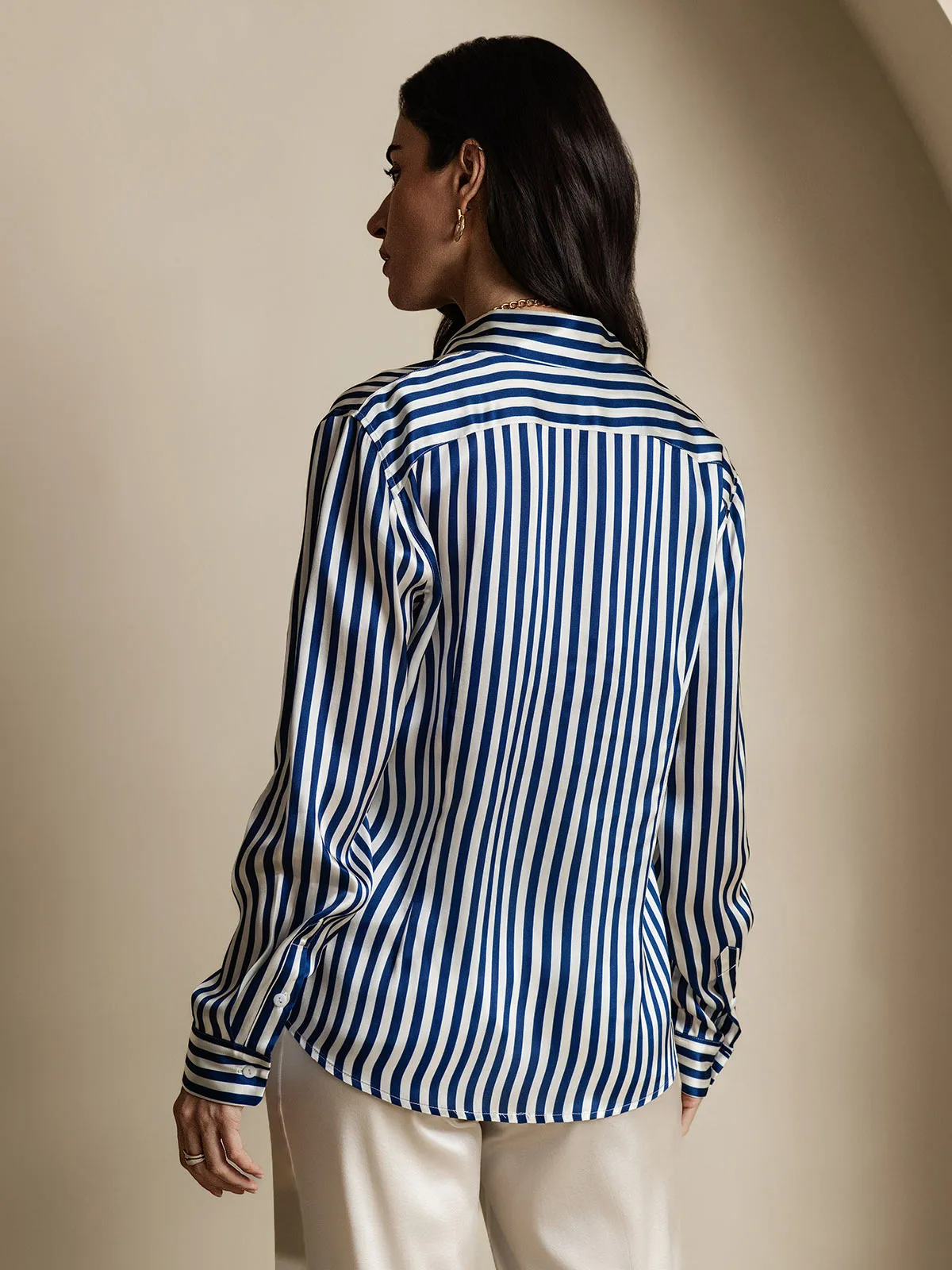 Women’s 19 Momme Silk Long Sleeves Button-Up Shirt — image 3