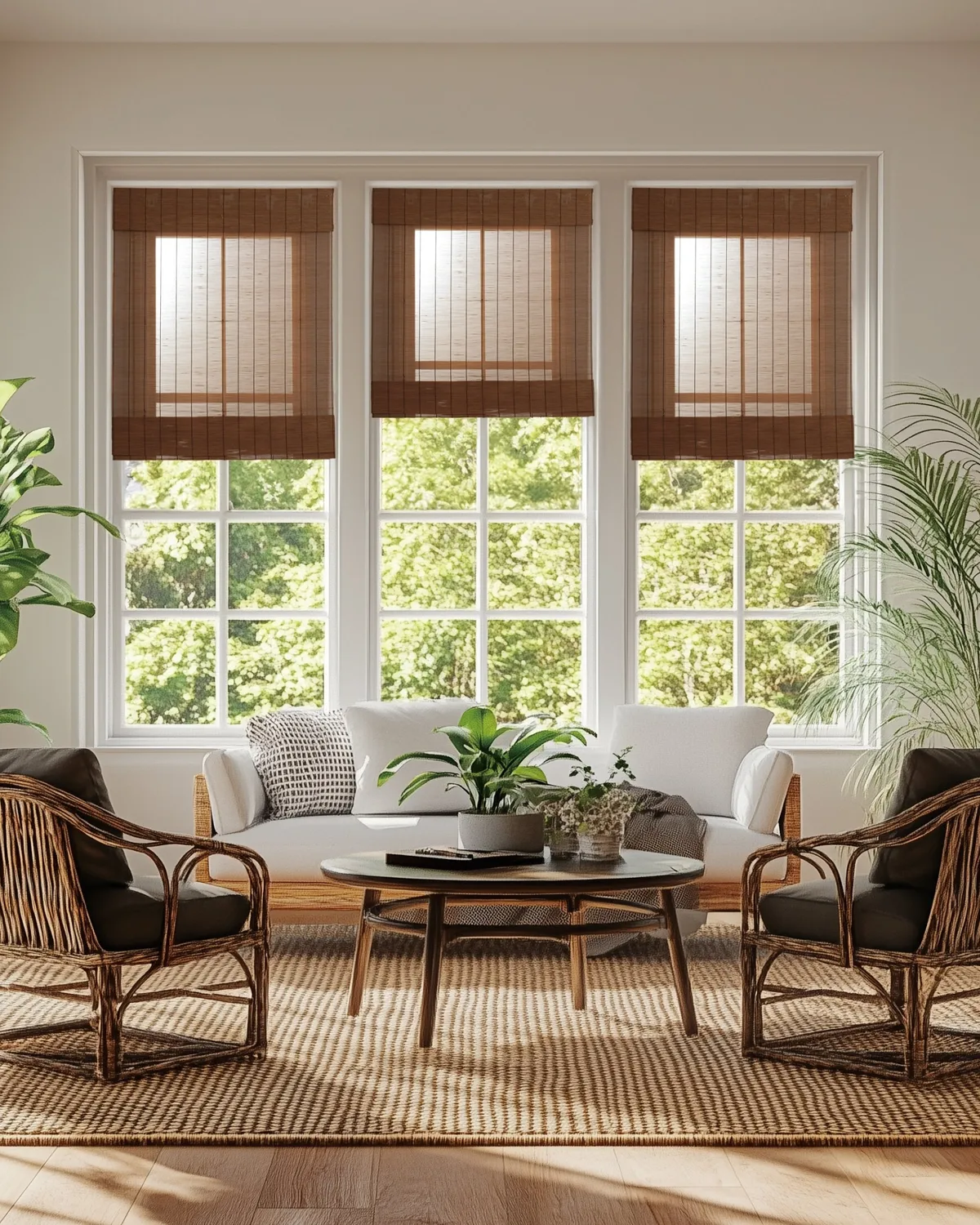 Toni Bamboo Woven Shade - Tan — image 3