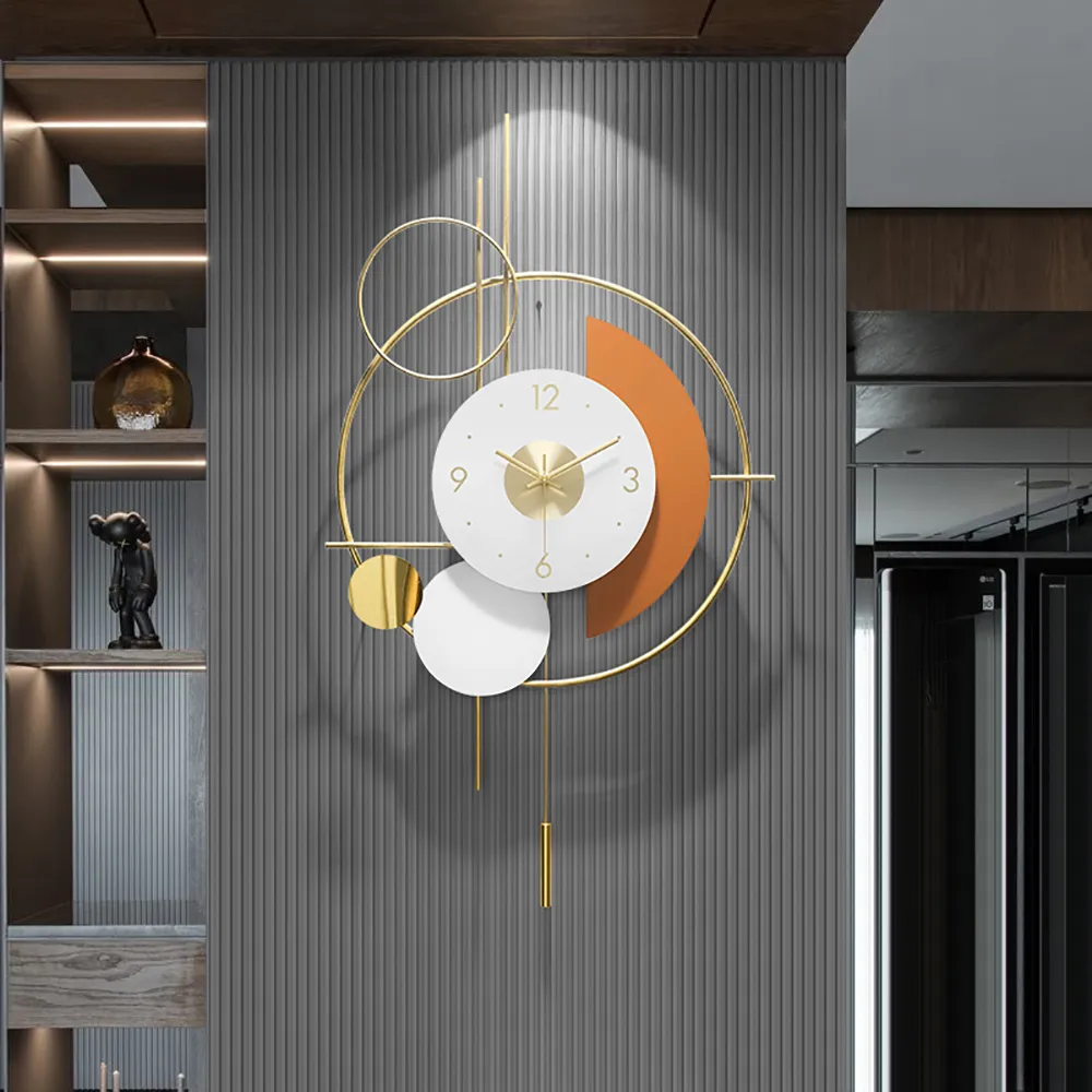 30" Modern Metal Wall Clock with Dimmable LED Light and Remote Control — image 22