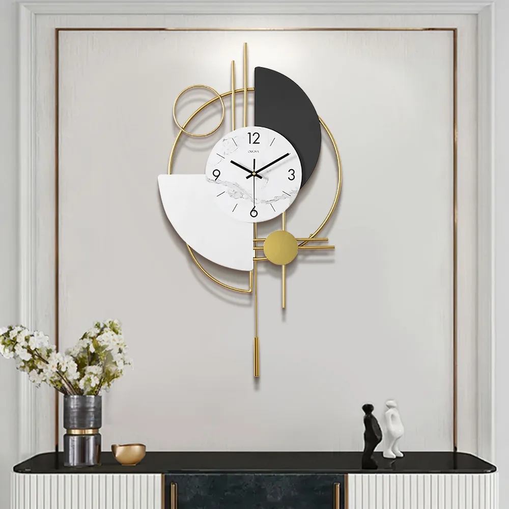 30" Modern Metal Wall Clock with Dimmable LED Light and Remote Control — image 17