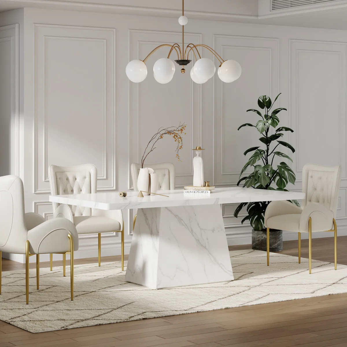 79" Modern Rectangular Sintered Stone Dining Table, Indoor/Outdoor, Seats 6-8 — image 13