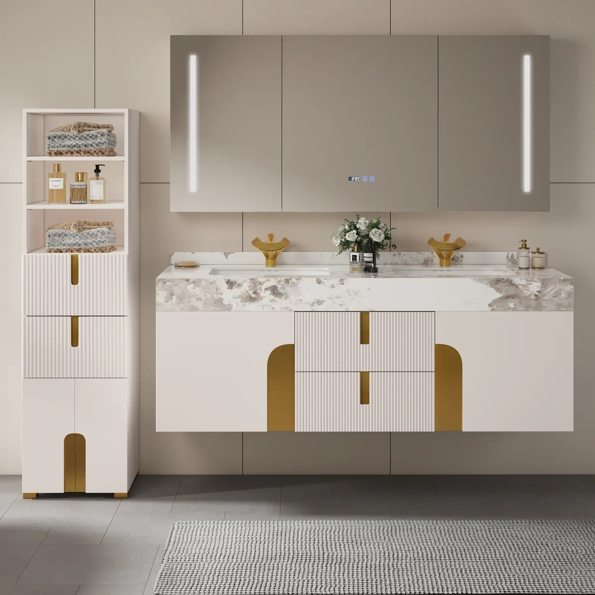 Artis 36" Single Bathroom Vanity & 59" Bathroom Storage Cabinet Set — image 28