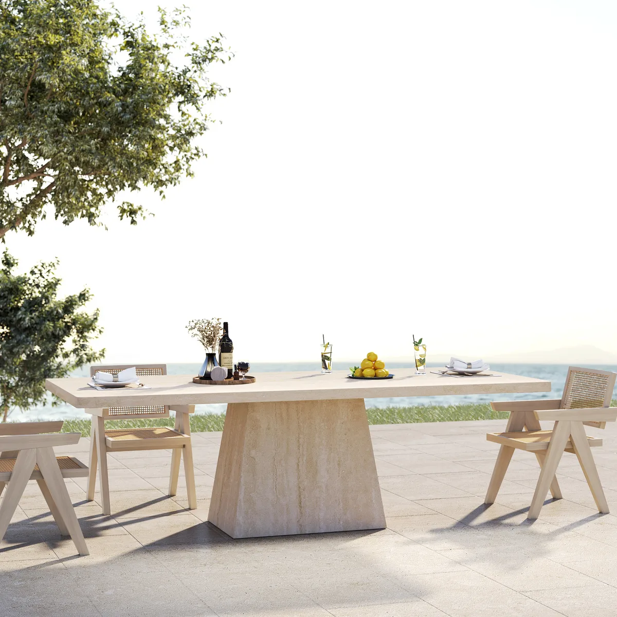 79" Modern Rectangular Sintered Stone Dining Table, Indoor/Outdoor, Seats 6-8 — image 9