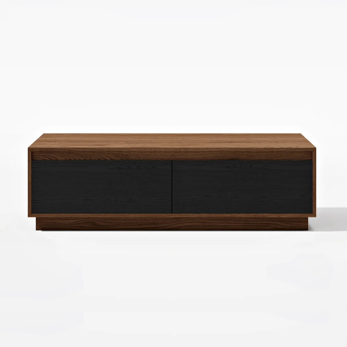 47" Mid Century Modern Gray Coffee Table Rectangular Block Living Room Table with Storage — image 10