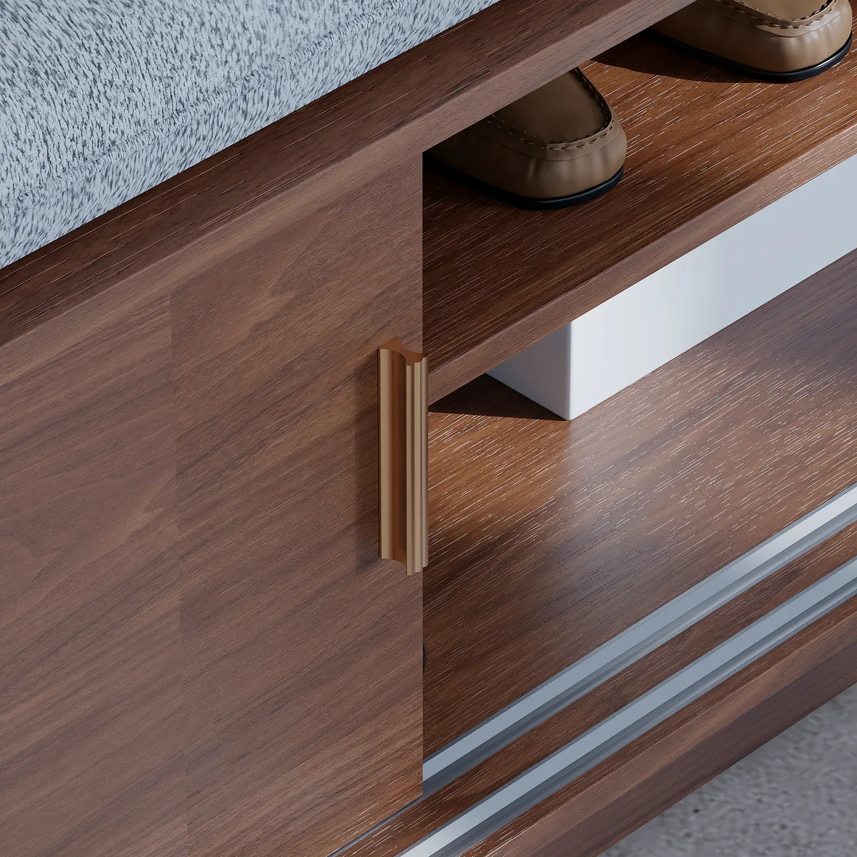 2 Doors Shoe Storage Entryway Bench — image 14