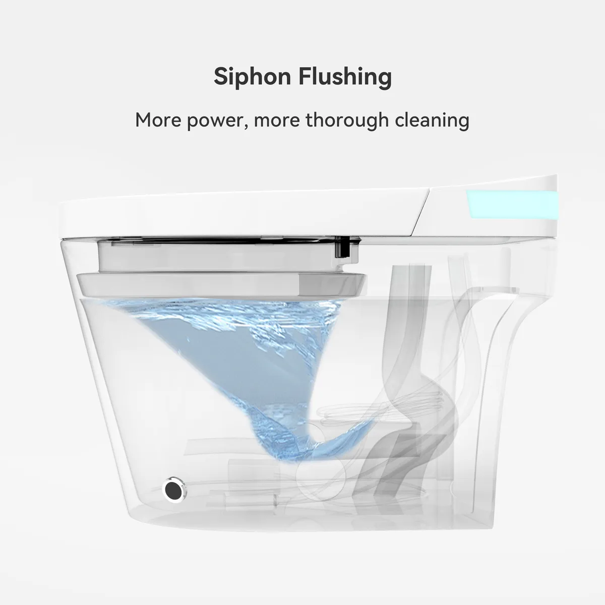 Automatic One-Piece Smart Toilet Elongated Floor Mount 1.32 GPF Bidet Toilet Glowin K1 — image 9