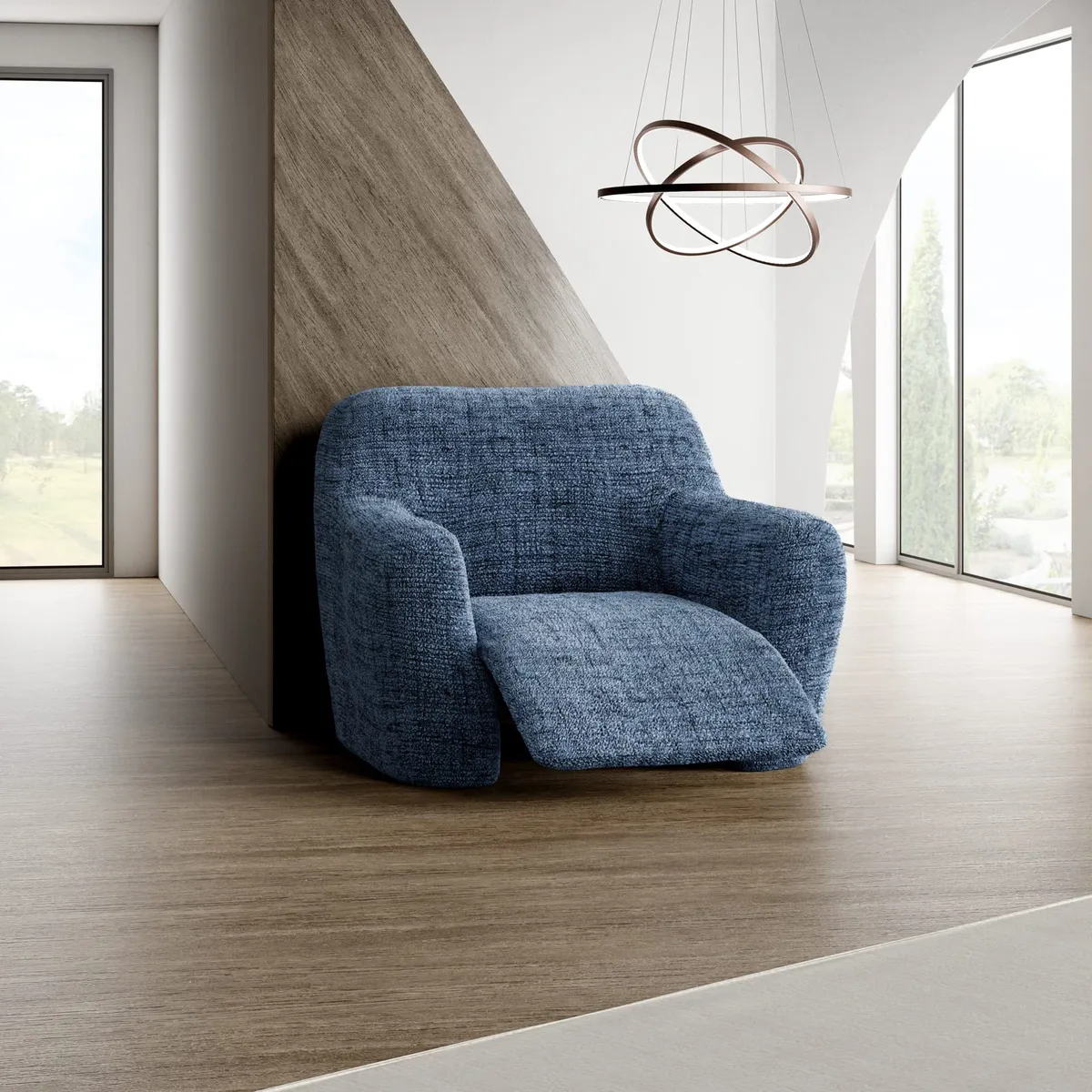 Recliner Chair Slipcover - 1-Piece Furniture Protector - Form Fit, Machine Washable -Microfibra PrintedCollection — image 7