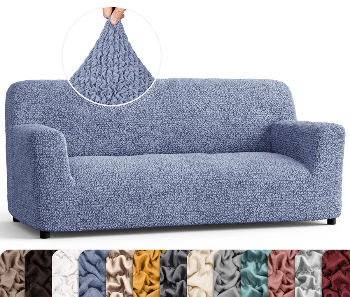 Sofa Slipcovers - 1-Piece Furniture Protector - Form Fit, Machine Washable -MicrofibraCollection — image 21