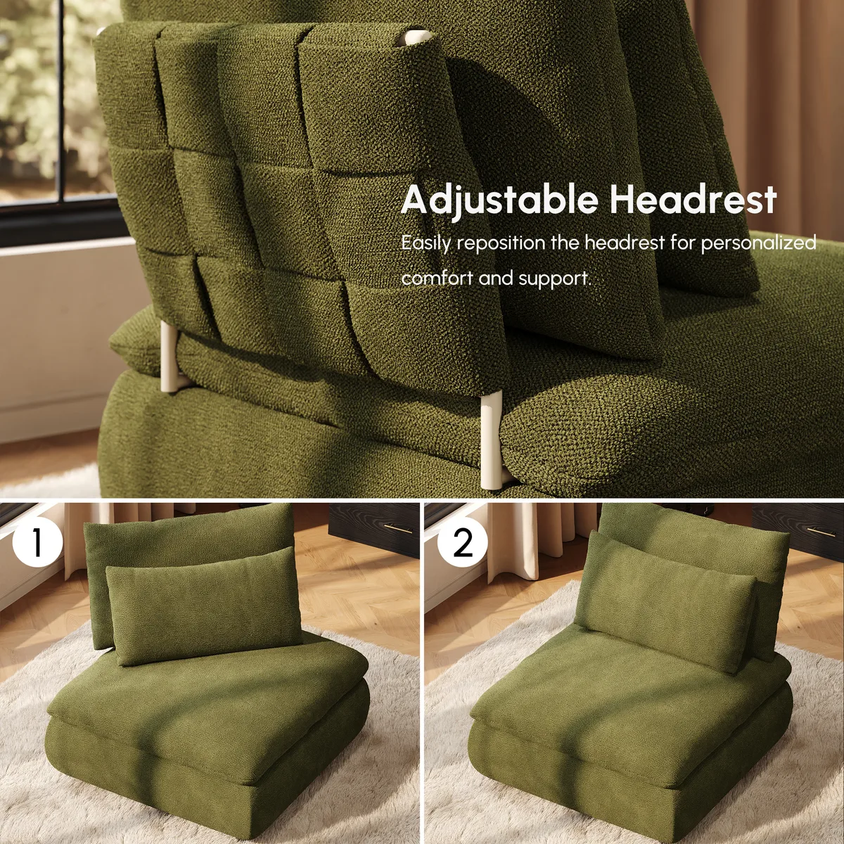 3-Piece Chenille Modular Sectional Sofa with Hidden Storage — image 11
