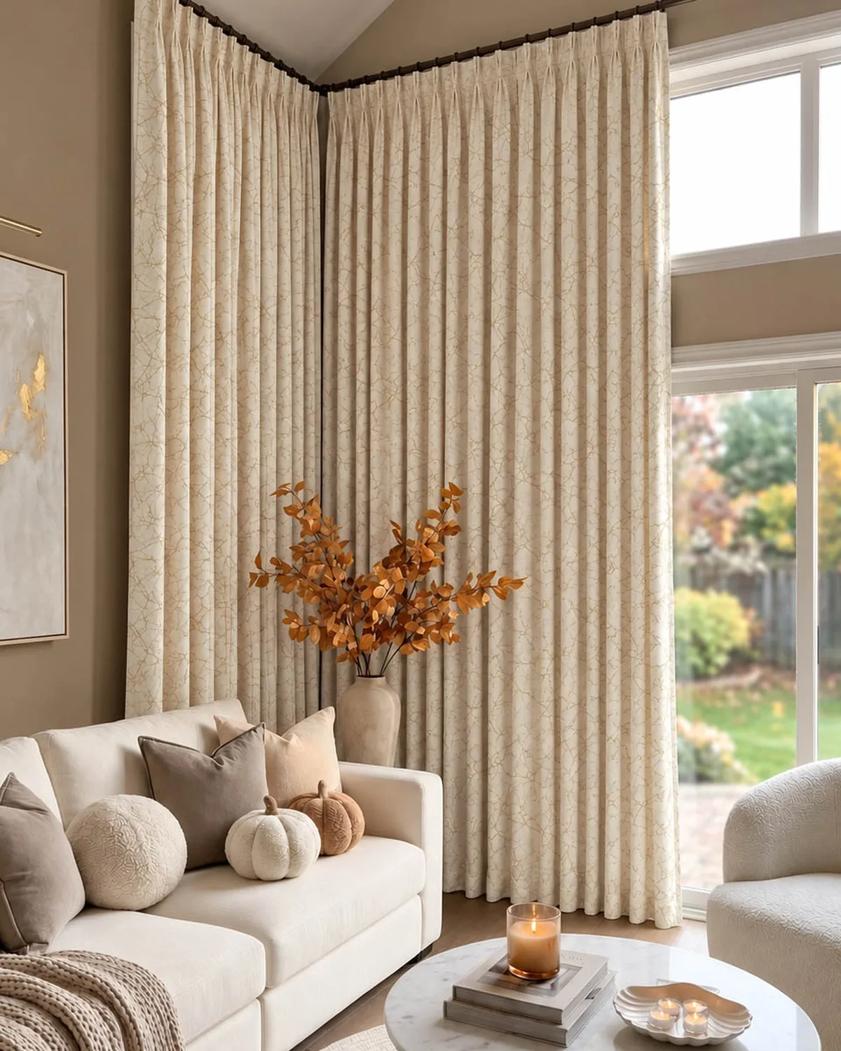 Luxor Foil Printed Velvet Patterned Custom Curtain | Designed in Italy