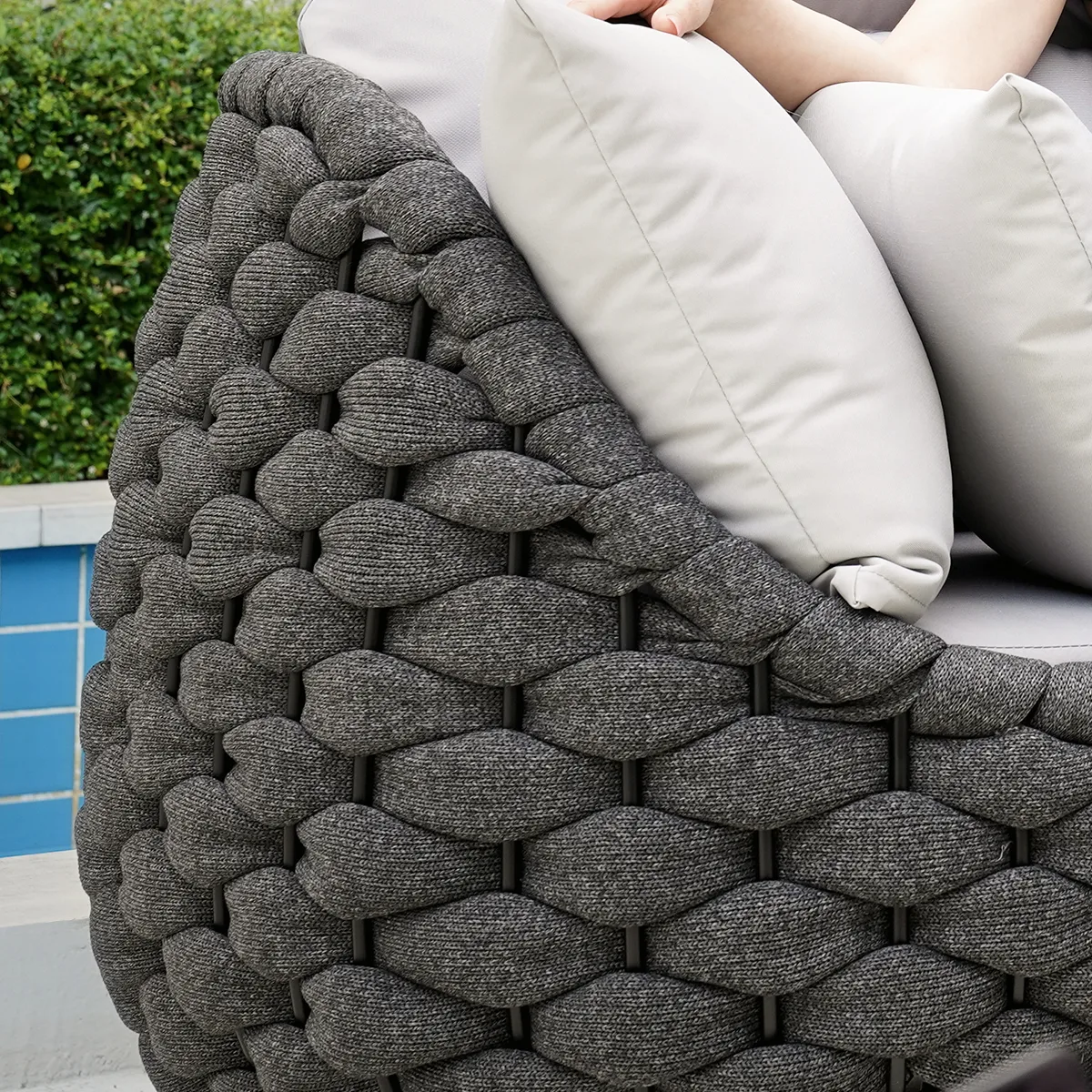 Cocaro 8-Piece Outdoor Rope Weave Sofa Set with Black Cover — image 26