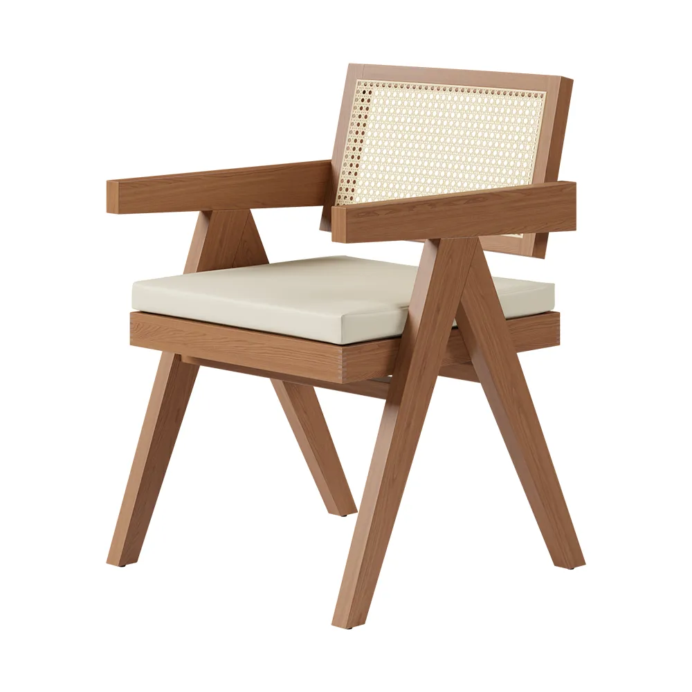 Archic Rattan Dining Chairs with Solid Wood Frame Japandi — image 29