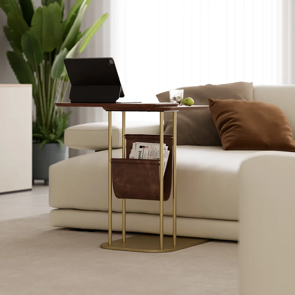 Modern Small C Shaped Rotating Side Table — image 15