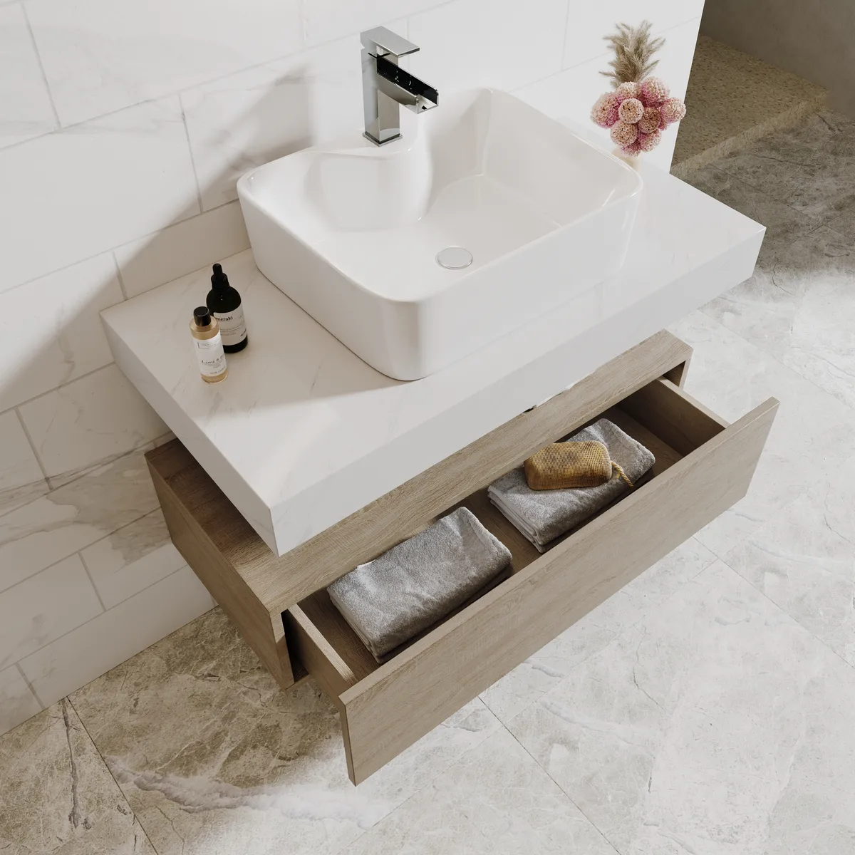 35.4" Floating Bathroom Vanity Set with Single Sink — image 14