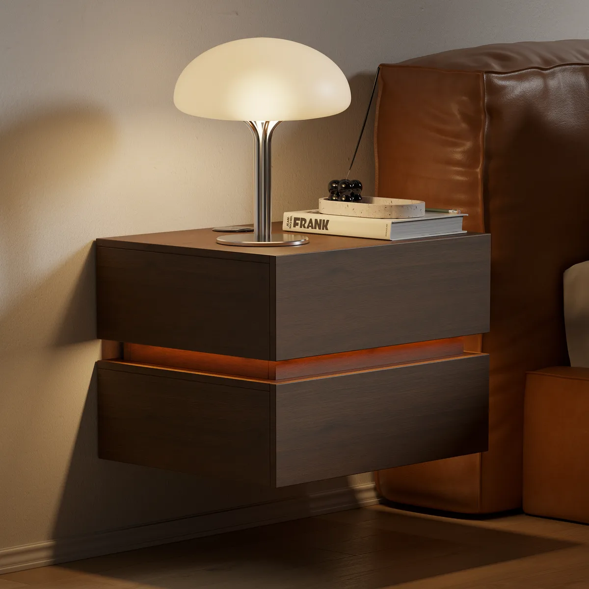Lumio Floating Smart Nightstand with Charging Station & Light — image 3