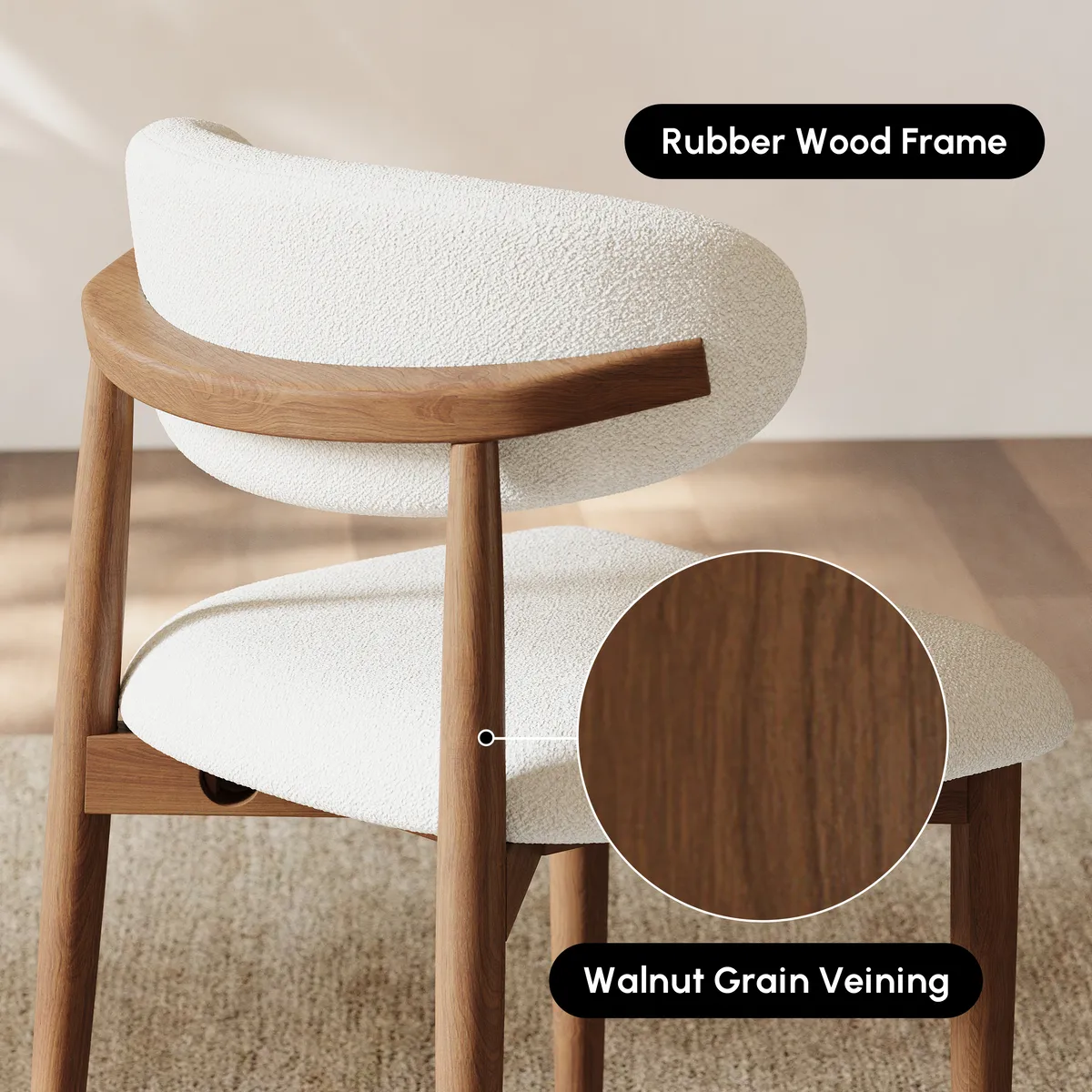 Dining Set 79"-95" Extendable Walnut Table — image 9