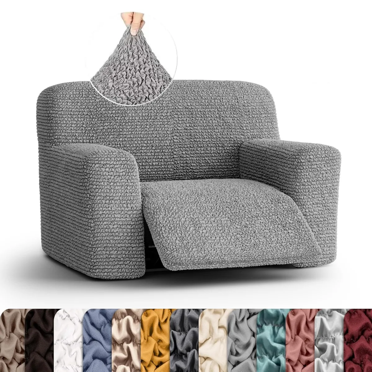 Oversized Recliner Chair Slipcover - 1-Piece Furniture Protector - Form Fit, Machine Washable -MicrofibraCollection — image 13