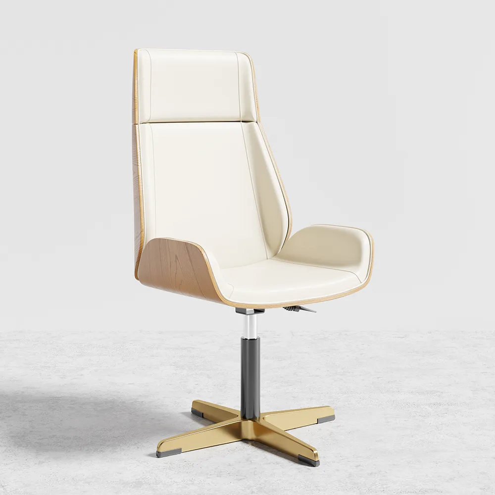Black Leather Modern Home Office Chair Upholstered High Back Executive Chair — image 16