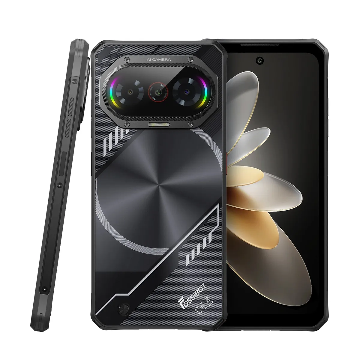 FOSSIBOT F114 Rugged Phone – Android 15, 16GB+128GB, 50MP Camera, 5000mAh Battery, Triple Slot/NFC/Face ID/GPS