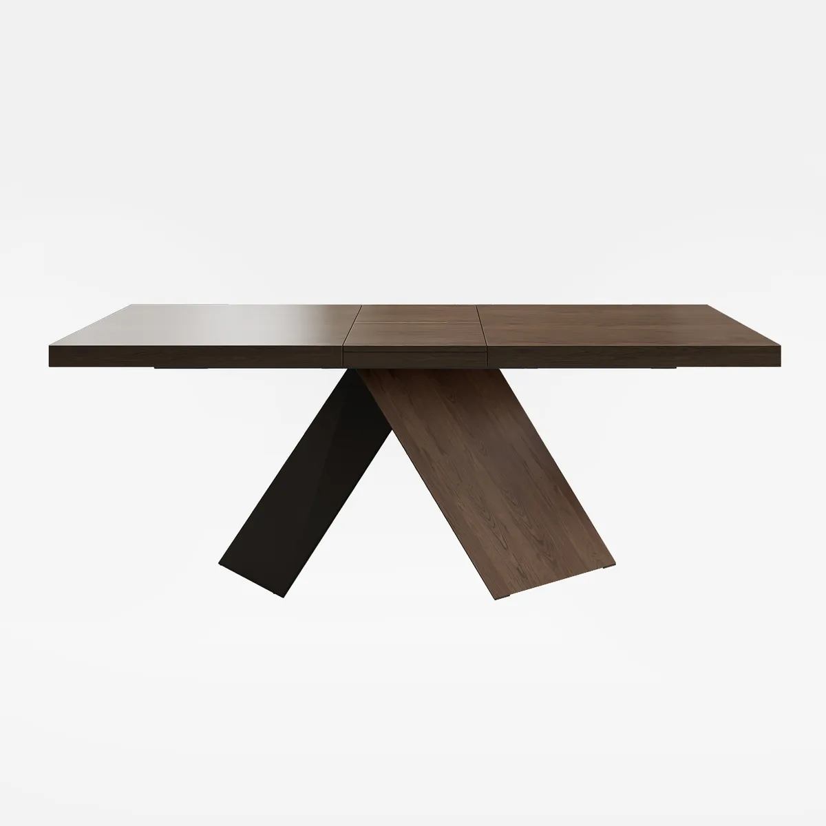 Dining Table Set 64"-79" Rectangle Extendable Dining Table & 4 Archic Japandi Rattan Dining Chairs — image 12