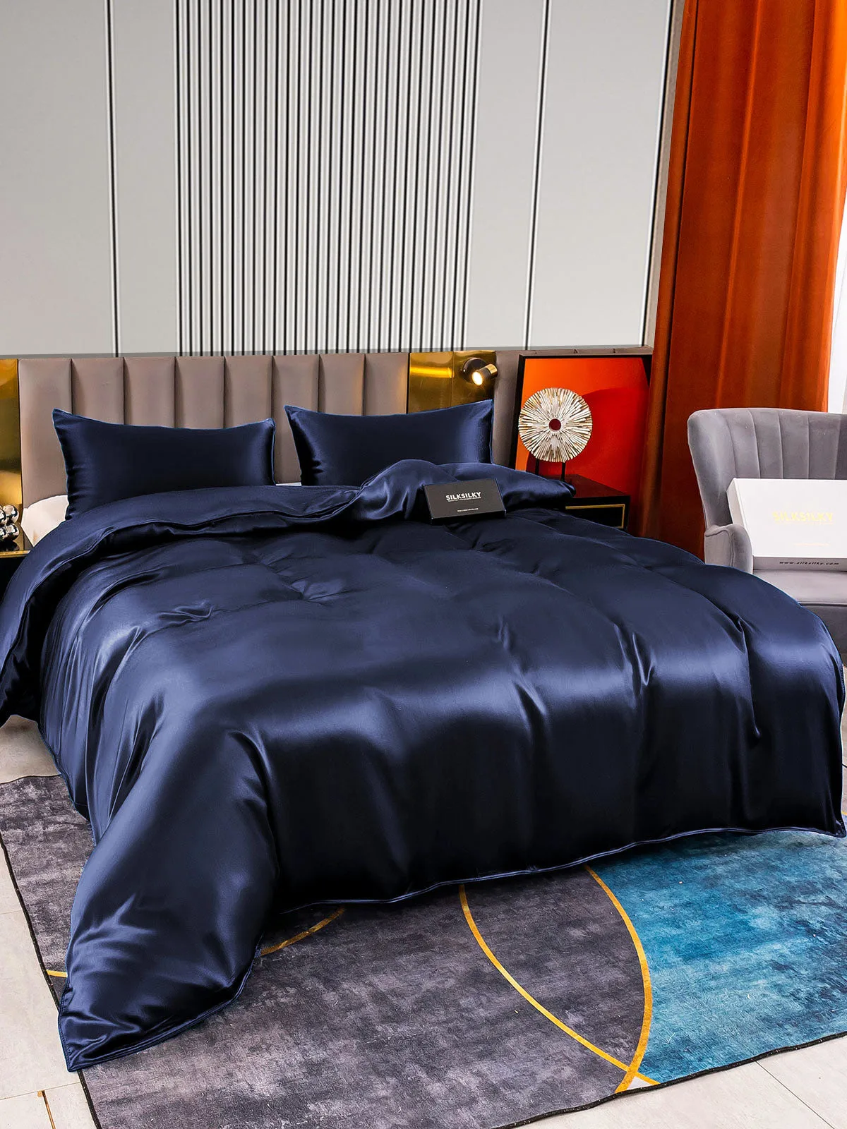 22Momme 3Pcs Silk Set Duvet Cover+2x Pillowcases — image 4