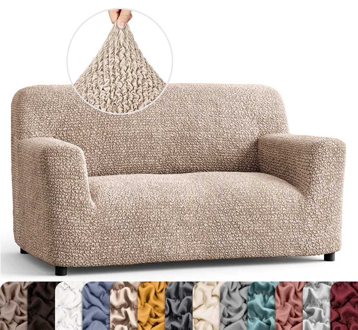 Loveseat Slipcovers - 1-Piece Furniture Protector - Form Fit, Machine Washable -MicrofibraCollection — image 8