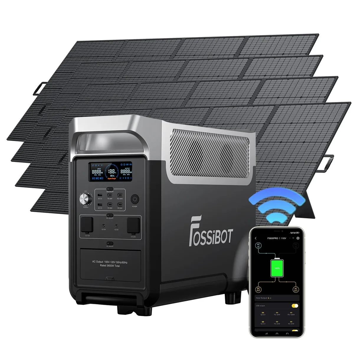 FOSSiBOT F3600 Pro + 420W Portable Solar Panel | Solar Generator Kit — image 3