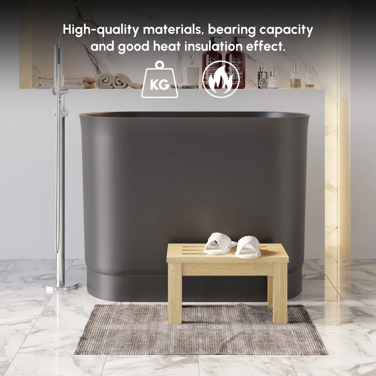 40" Modern Deep Oval Freestanding Matte — image 7