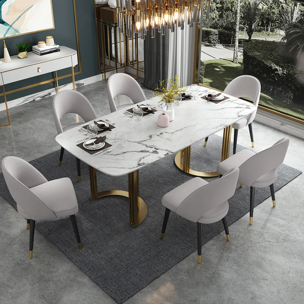 4-Pieces Modern Dining Chairs Cotton and Linen Upholstery — image 22