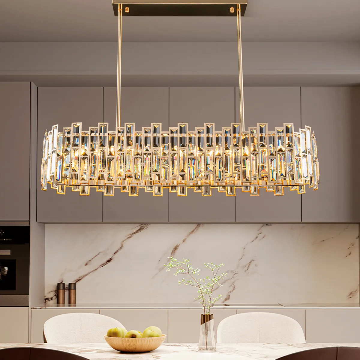 Clyvra 6-Light Kitchen Island Light Crystal Ceiling Light — image 9