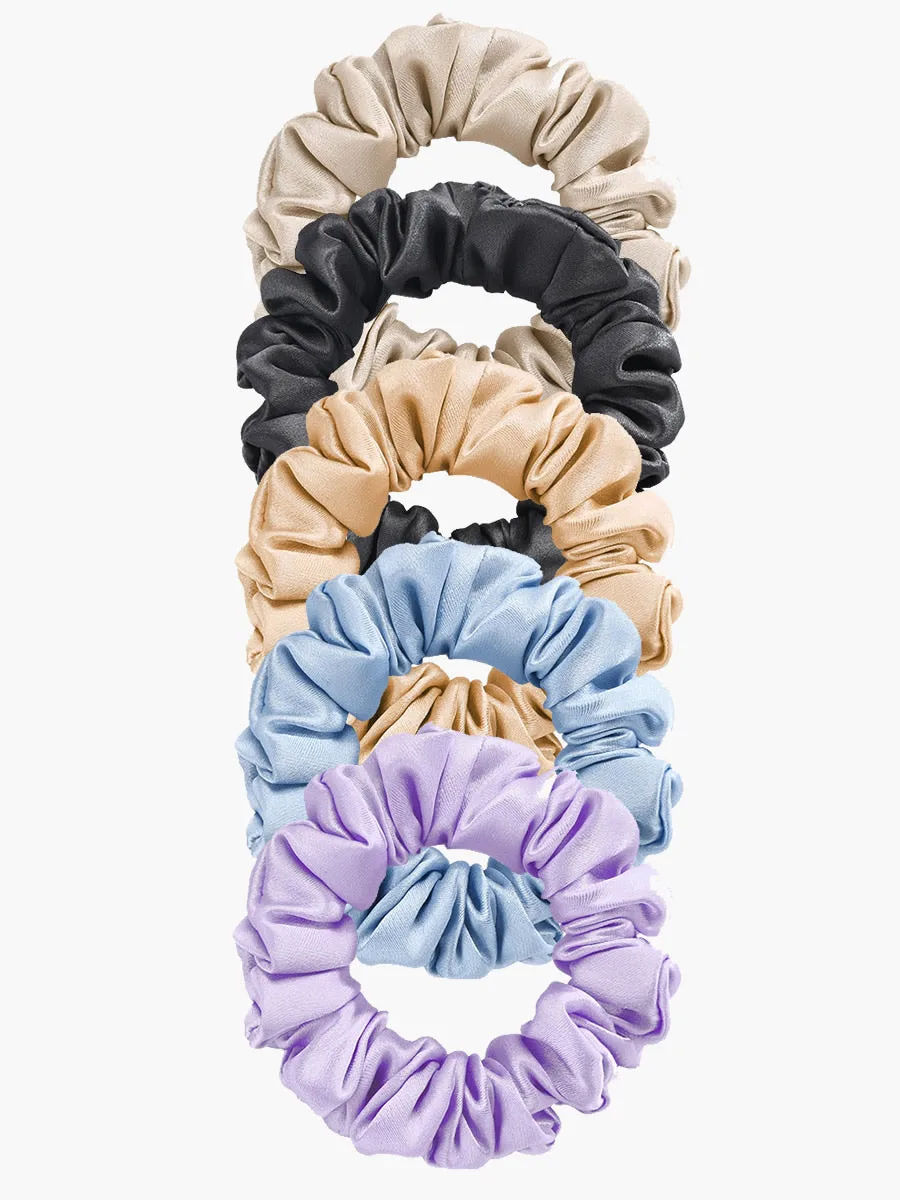 5Pcs Bundle 100% Mulberry Silk Classic Hair Scrunchies — image 5